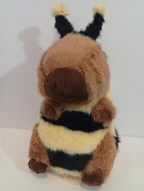 Capybara Plush Bee Stuffed Animal - Brown, Yellow, Black